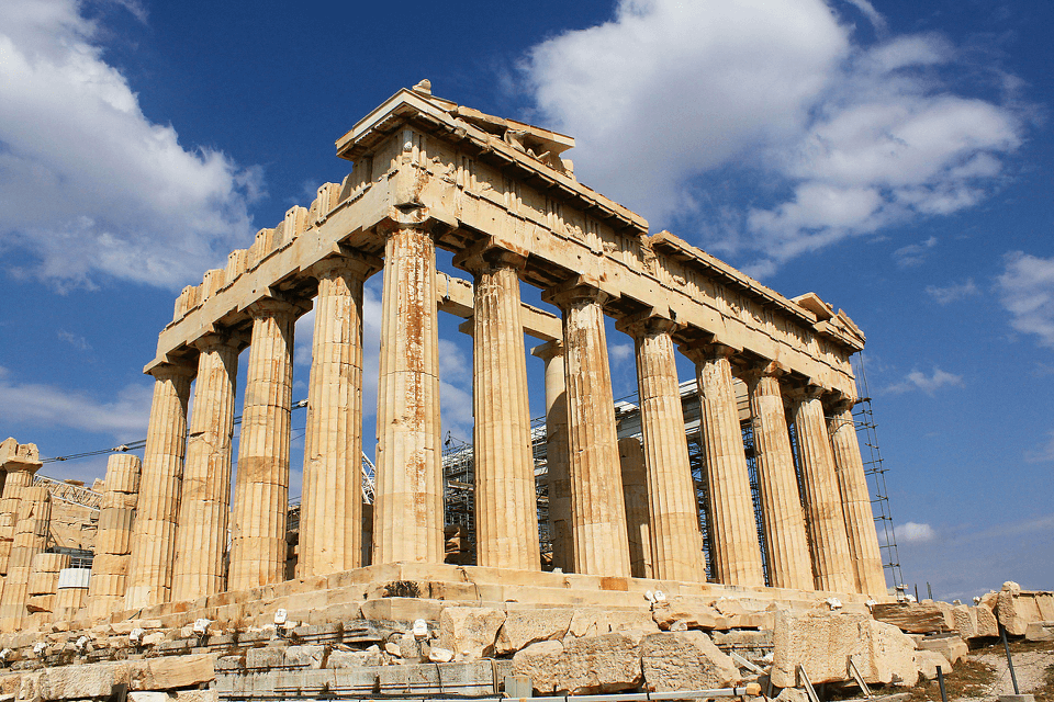 The Parthenon in Athens, Greece